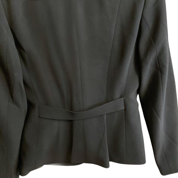 ANN TAYLOR BLAZER Women's Size 2 Black 2-Button Patch Pockets Stretch Career - Picture 10 of 11